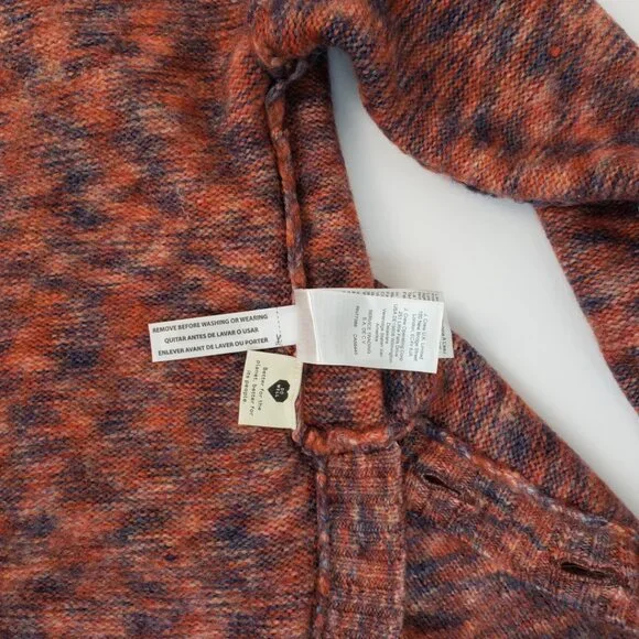 Madewell Sweater XXS Multicolor Blues Rust Orange Wool Acrylic Womens Knit NWT - Picture 9 of 16